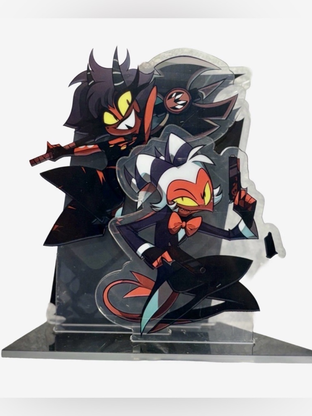 Helluva Boss Millie & Moxxie Duet Acrylic Standee – Official Shark Robot – Rare